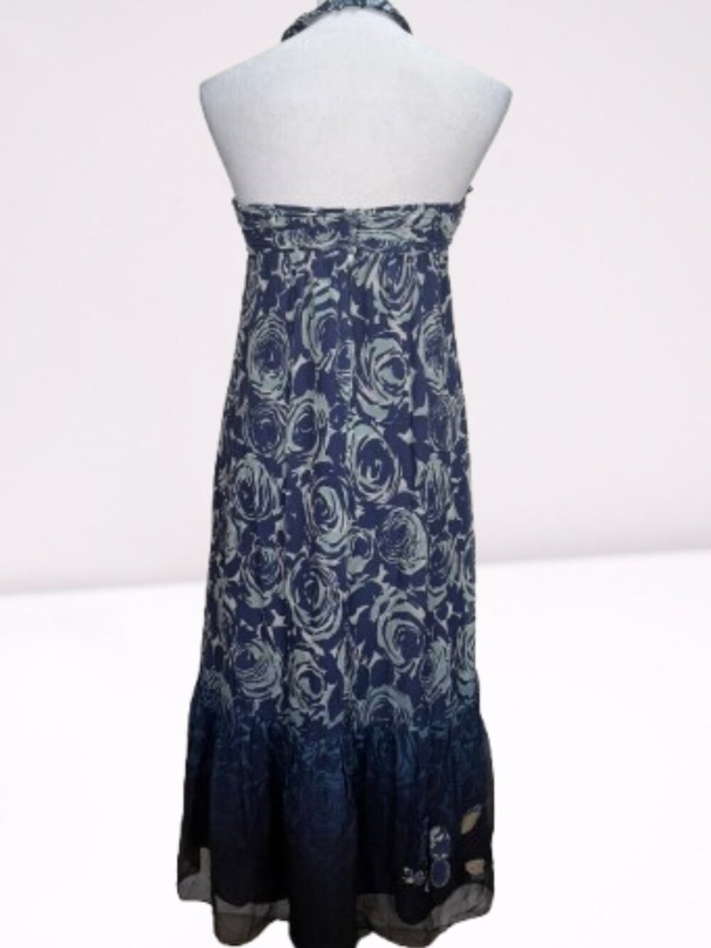 Rebecca Taylor Silk Embellished Sequins Lined Hulter Midi Dress Size 6 - Picture 8 of 11